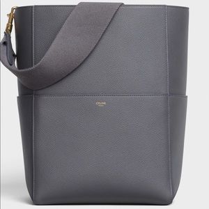 Celine dangle bucket bag -grey